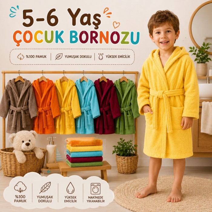 Çocuk Bornozu 5-6 Yaş